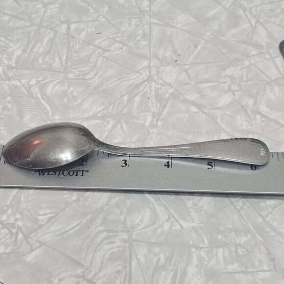4 Reed Barton Olde English Hammered Spoon 6.25" stainless baroque styled - Picture 7 of 7